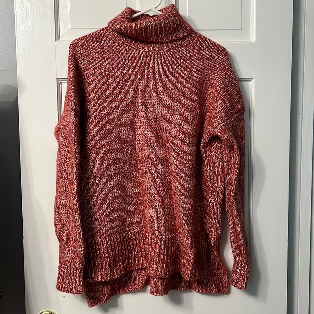 Red- wool J Crew Sweater. Like new